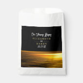 Goldener Ozean, elegante Hochzeit am Strand Geschenktütchen (Vorderseite)
