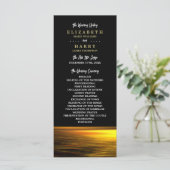 Goldener Ozean, elegante Hochzeit am Strand Programm (Stehend Vorderseite)