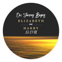 Goldener Ozean, elegante Hochzeit am Strand