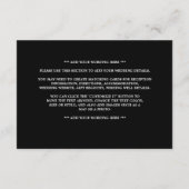 Goldener Ozean, Eleganter Strand - Hochzeitsdetail Begleitkarte (Rückseite)