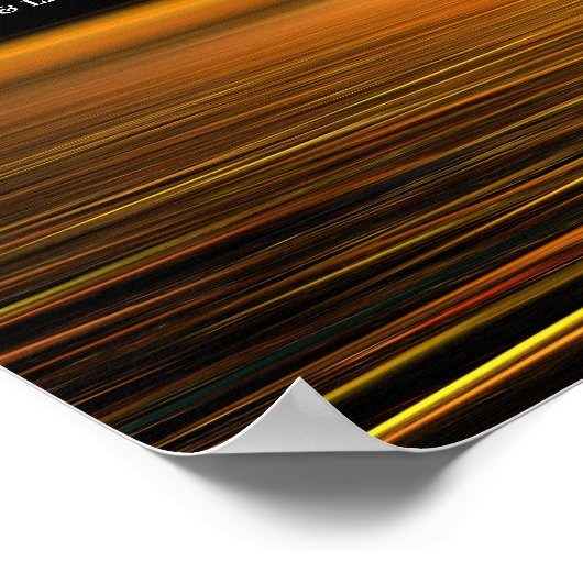 Goldener Ozean, elegantes Seekarten Poster (Ecke)