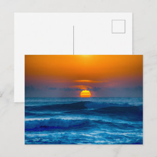 Goldener Ozean Sonnenuntergang Szenische Postkarte
