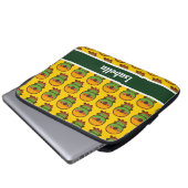 Goldener Parkettboden Laptopschutzhülle (Vorne Knopf)