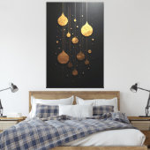 Goldener Partikeltanz Leinwanddruck (Insitu (Schlafzimmer))