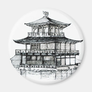 Goldener Pavillon Kinkakuji Kyoto.png Magnet
