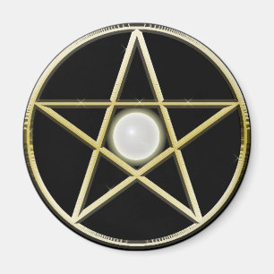 Goldener Pentagram-Magnet Magnet