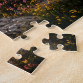 Goldener Pfad durch das Bergpuzzle Puzzle (Seite)