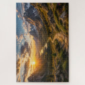 Goldener Pfad durch das Bergpuzzle Puzzle (Vertikal)