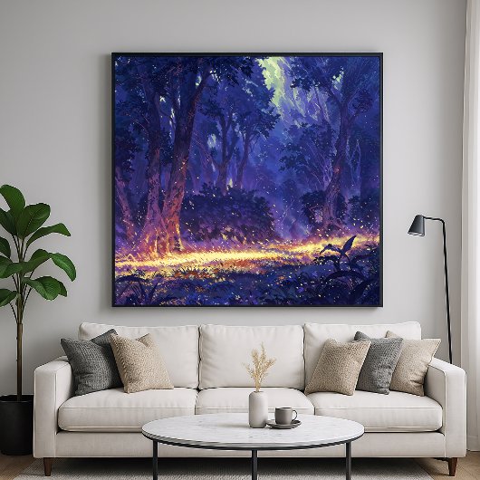 Goldener Pfad - Naturkunstbeleuchtung Poster