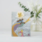 Goldener Pfad Postkarte (Stehend Vorderseite)