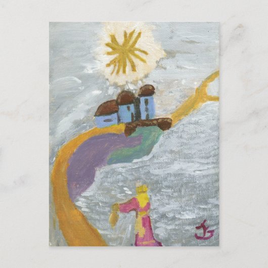 Goldener Pfad Postkarte (Vorderseite)