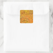 Goldener Pfad Quadratischer Aufkleber (Tasche)