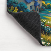 Goldener Pfad zum blauen Wasser Mousepad (Ecke)
