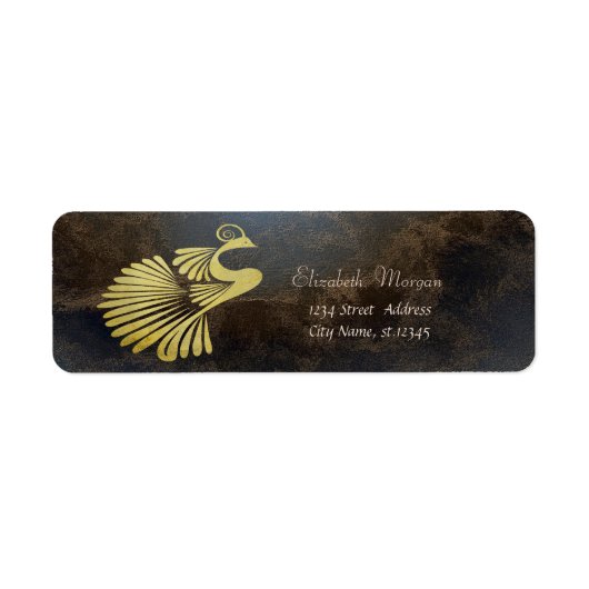 Goldener Pfau, Lederoptik (Vorne)