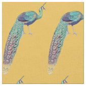 Goldener Pfau Stoff (Nahaufnahme)