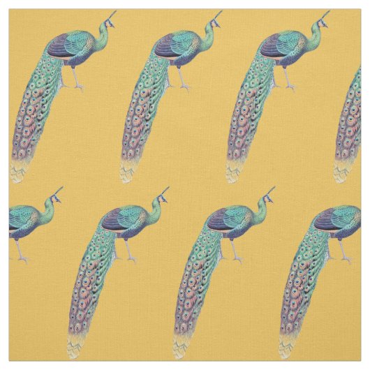 Goldener Pfau Stoff (Muster)