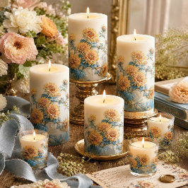 Goldener Pfirsich Ätherische Sonnenblumen Zweig De Seidenpapier