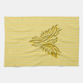 Goldener Phoenix mit goldenen Bändern Handtuch (Horizontal)