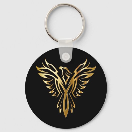 Goldener Phönix, Eleganz Schlüsselanhänger (Rückseite)