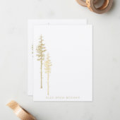 Goldener Pinienwald Mitteilungskarte (Vorderseite/Rückseite Beispiel)