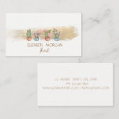 Goldener Pinsel Schlaganfall Visitenkarte (Vorne/Hinten)