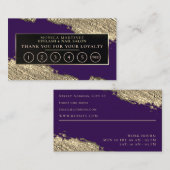 Goldener Pinselstrich lila  Visitenkarte (Vorne/Hinten)