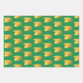 Goldener Pinselstrich - Rot, Grün und Weiß - Weihn Geschenkpapier Set (Vorderseite 2)