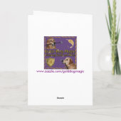 Goldener Pinwheel-Geburtstag Karte (Rückseite)