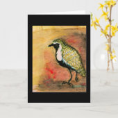Goldener Plover - Wasservogel - Karte (Gelbe Blume)