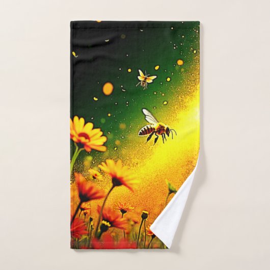 Goldener Pollen für Bienen Joy Design Badhandtuch Set (Handtuch)