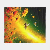 Goldener Pollen für Bienen Joy Design Fleecedecke (Vorderseite (Horizontal))