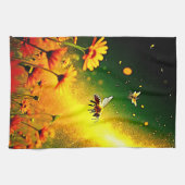 Goldener Pollen für Bienen Joy Design Geschirrtuch (Horizontal)