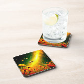 Goldener Pollen für Bienen Joy Design Getränkeuntersetzer (Rechte Seite)