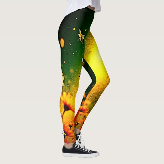 Goldener Pollen für Bienen Joy Design Leggings (Rechts)