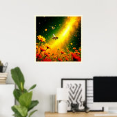 Goldener Pollen für Bienen Joy Design Poster (Heimbüro)