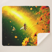 Goldener Pollen für Bienen Joy Design Sherpadecke (Vorderseite (Horizontal))