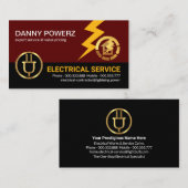 Goldener Power-Blitzschlag Visitenkarte (Vorne/Hinten)