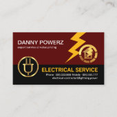 Goldener Power-Blitzschlag Visitenkarte (Vorderseite)