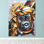 Goldener Power Leinwanddruck (Insitu (Holzboden))