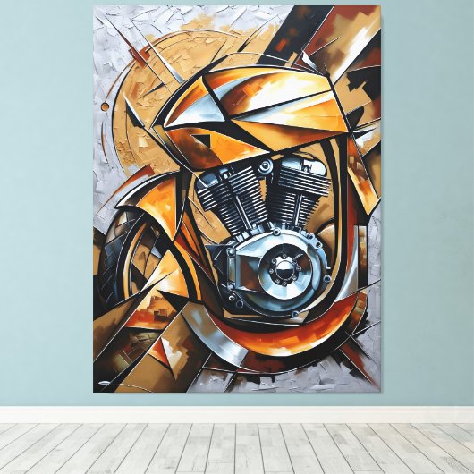 Goldener Power Leinwanddruck (Insitu (Holzboden))