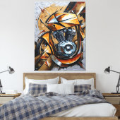 Goldener Power Leinwanddruck (Insitu (Schlafzimmer))