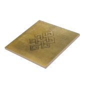 Goldener prägeartiger endloser Knoten Fliese (Seite)