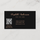 Goldener QR-Code der Author-Rose Visitenkarte (Rückseite)