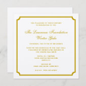 Goldener Quadrat - Feiertag Einladung (Vorne/Hinten)