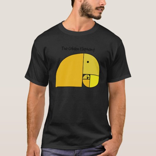 Goldener Quotient Elefant Fibonacci T-Shirt (Vorderseite)