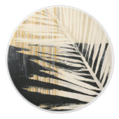 Goldener Raffiabast - Palmwedel Keramikknauf (Vorderseite)