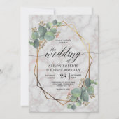 Goldener Rahmen aus Marmor Einladung (Vorderseite)