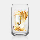 Goldener Rahmen Dekoratives Monogramm J Dosenglas (Rückseite)