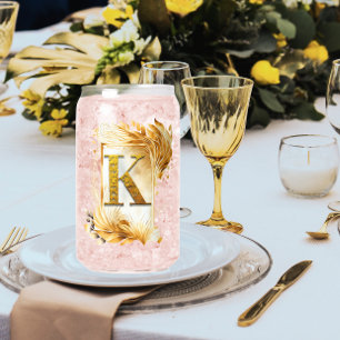 Goldener Rahmen Dekoratives Monogramm K Dosenglas
