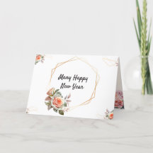 Goldener Rahmen, elegante, florentafelte Neujahrsk